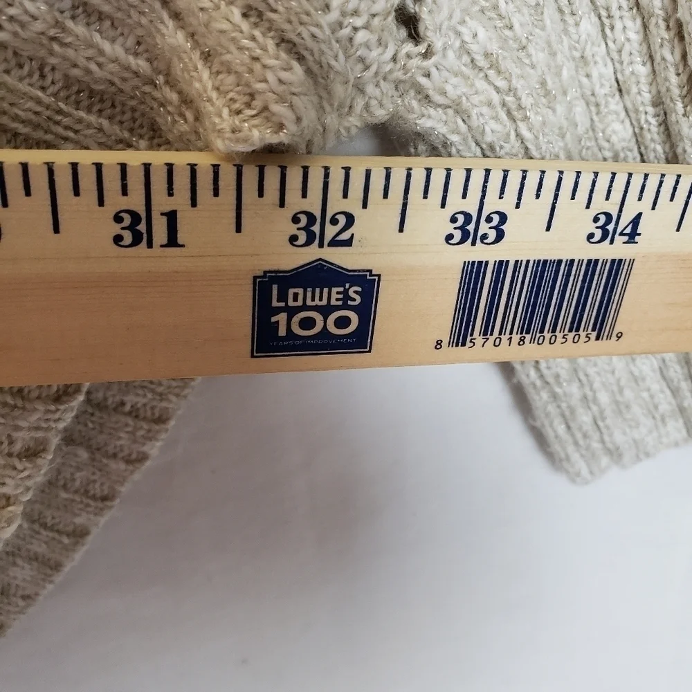Maurices Beige Long Sleeve Poncho Full Zip Sweater Sz M-L